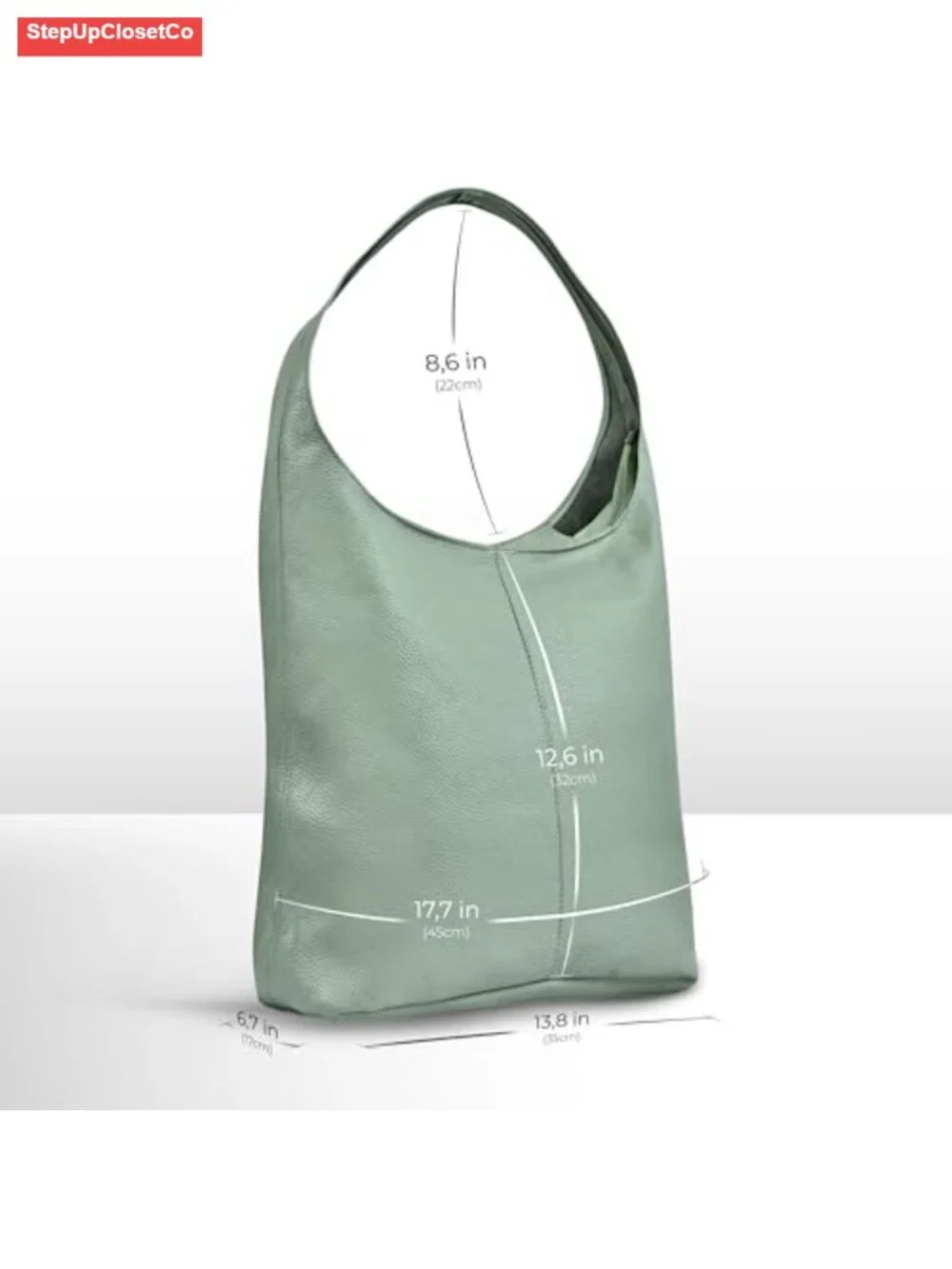 Genuine Leather Hobo Bag for Women Large Slouchy Shoulder Handbag Tote Wallet